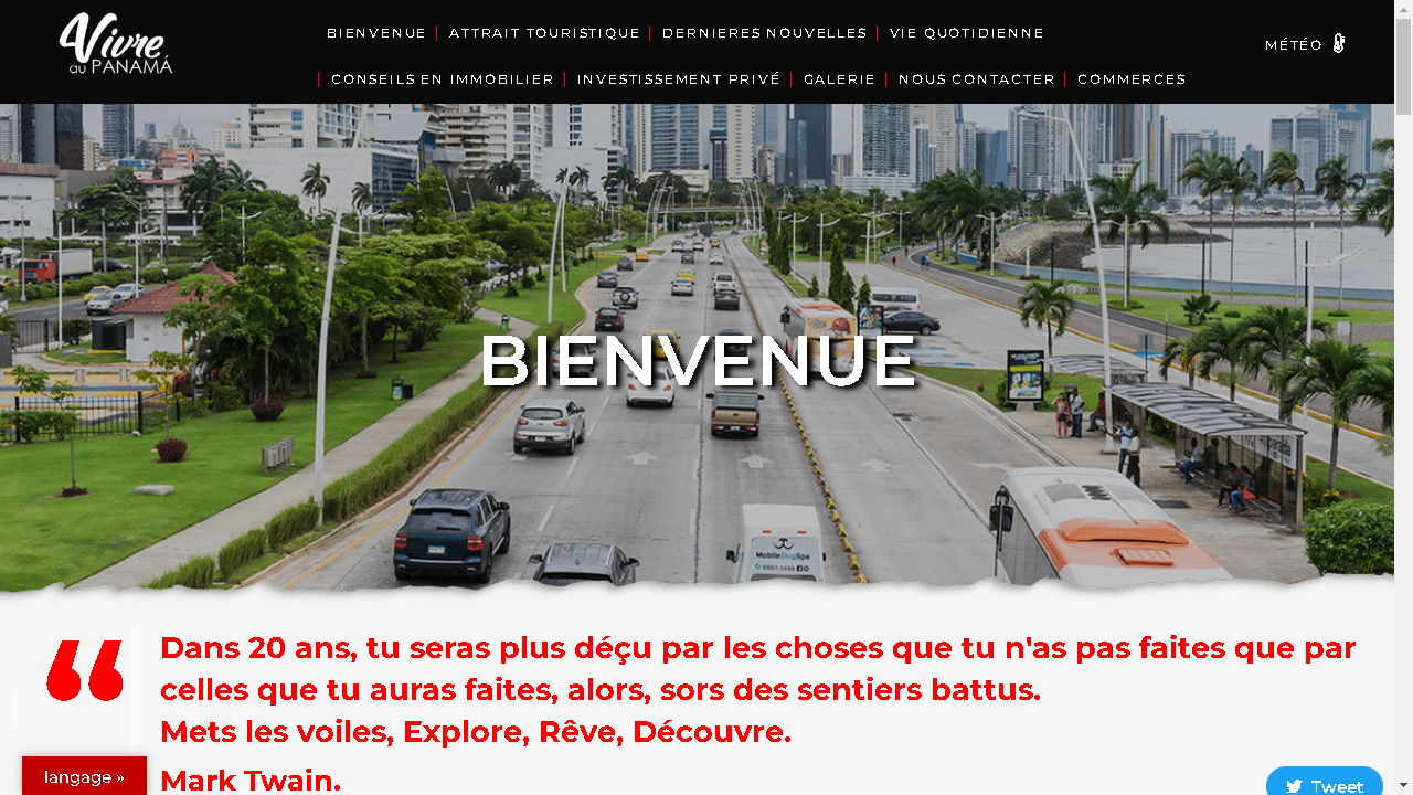 Capture d'écran de http://www.vivre-au-panama.com/